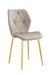 CHAISE COQUILLAGE VELOURS TAUPE PIED GOLD - image 1