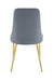 CHAISE BELIZE PIED GOLD VELOURS GRIS - image 3