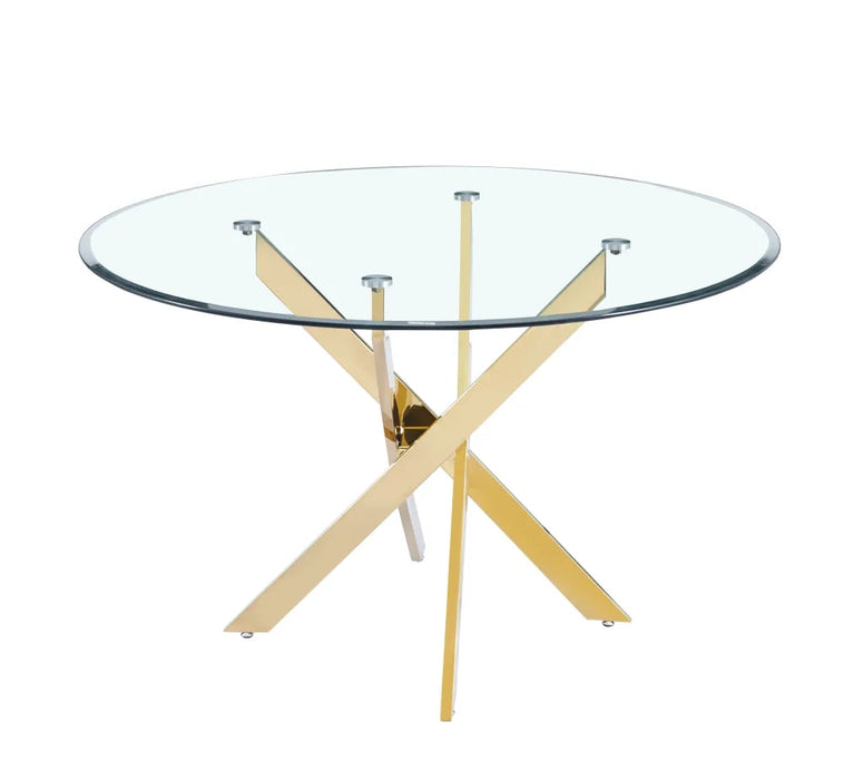 TABLE REPAS JESSICA GOLD TRANSPARENT XXL120x75cm - image 2