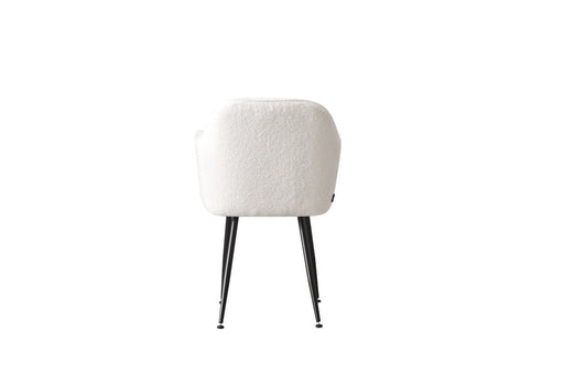 Chaise Chic KANVAS en velours pieds métal noir blanc doudou