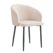 CHAISE AVEC ACCOUDOIR CARLITA BEIGE PIED METAL NOIR - image 1