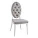 Lot de chaises MEDAILLON capitonnées chrome et velours - image 4