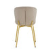 Chaise ELEN gold velours moka