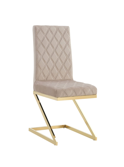 CHAISE COCOMAT MATELASSEE GOLD VELOURS MOKA - image 1