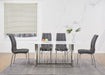 TABLE REPAS PORTOFINO CHROME MARBRE BLANC 180 x 90 CM - image 2
