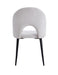 CHAISE TEDDY CHENILLE LIGHT GREY PIED METAL NOIR - image 3