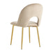 Chaise TEDDY Gold velours taupe