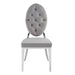 Lot de chaises MEDAILLON capitonnées chrome et velours - image 2