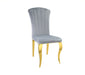 Chaise baroque LOUIS Gold Velours gris