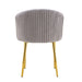 CHAISE AVEC ACCOUDOIR CARLITA GRIS PIED GOLD - image 3