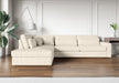 CANAPE BRISTOL ANGLE GAUCHE COTELE BLANC BEIGE 315x230cm - image 2