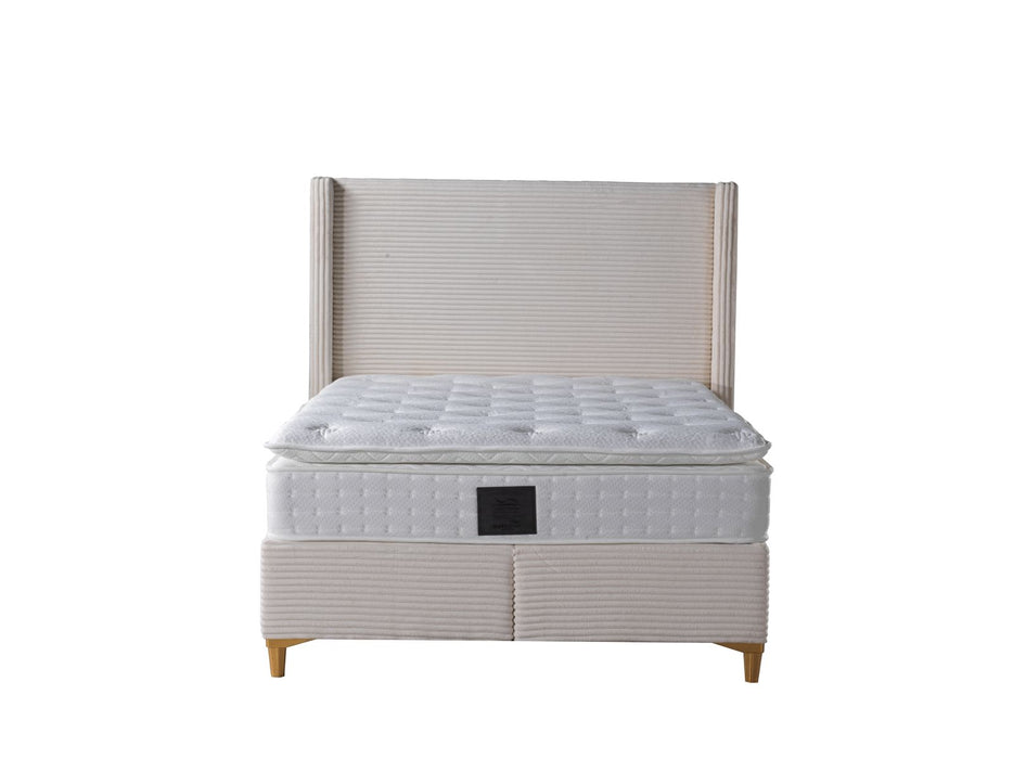 LIT COFFRE VENUS COTELE BEIGE 140X190CM - image 1