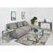 Console FLUTE Chrome plateau verre 120x40x78 cm - image 2