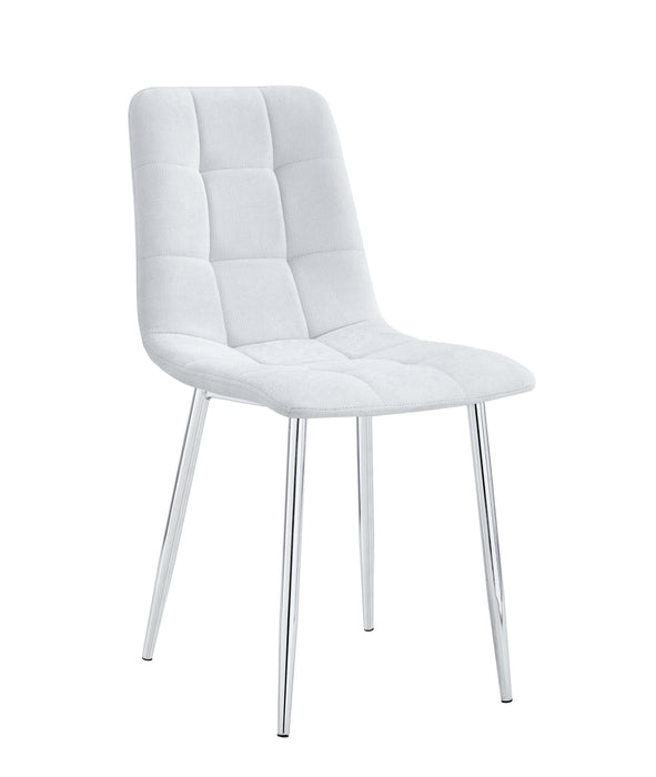 CHAISE ELISA PIED CHROME SERGE GRIS - image 1