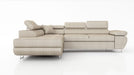 CANAPE TOULOUSE ANGLE GAUCHE COTELE ECRU 275x205cm - image 1