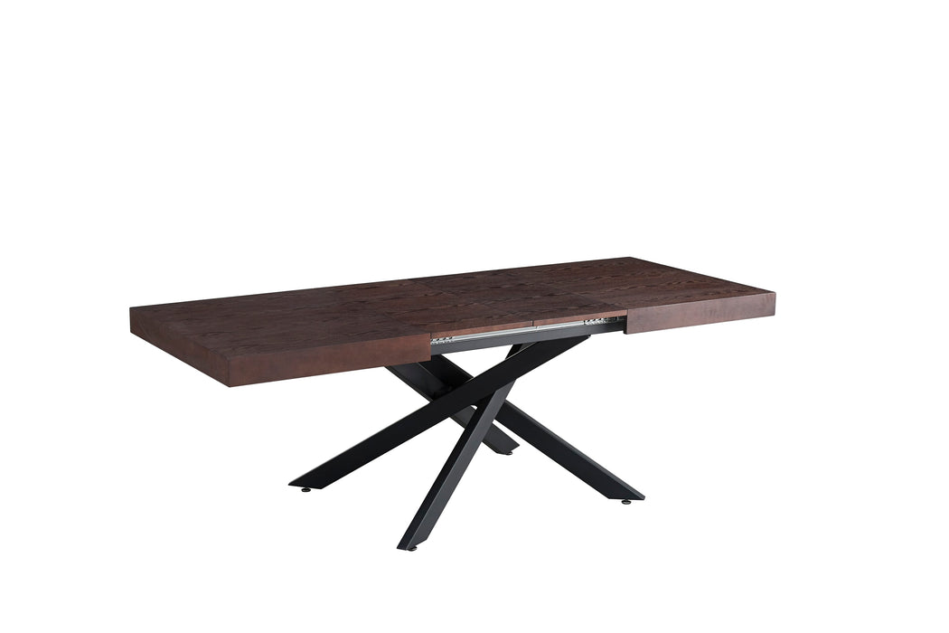 TABLE EXTENSIBLE A RALLONGE BALNI EN NOYER 140/220 - image 2