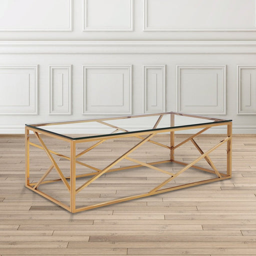 Table Basse GEOMAG Gold 120x60x45 cm transparent