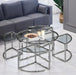 Table basse ELVE chrome Transparent 90x45 cm