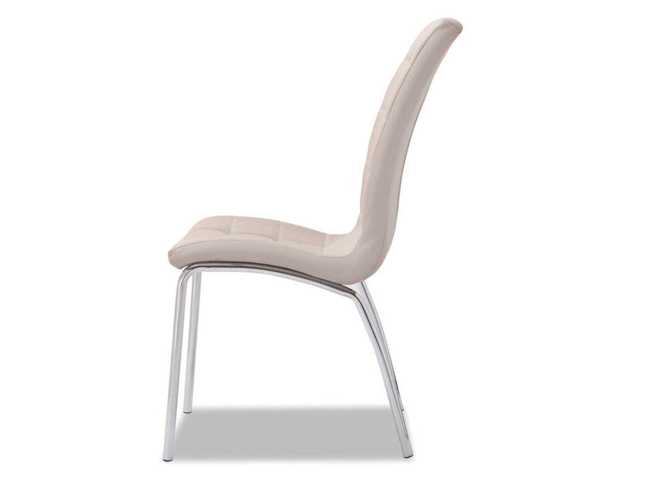 Chaise EMMA simili cuir taupe