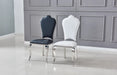 Chaise Prestige Chrome simili cuir   SAKURA blanc