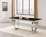 TABLE REPAS OMEGA CHROME MARBRE NOIR 180x90cm - image 2