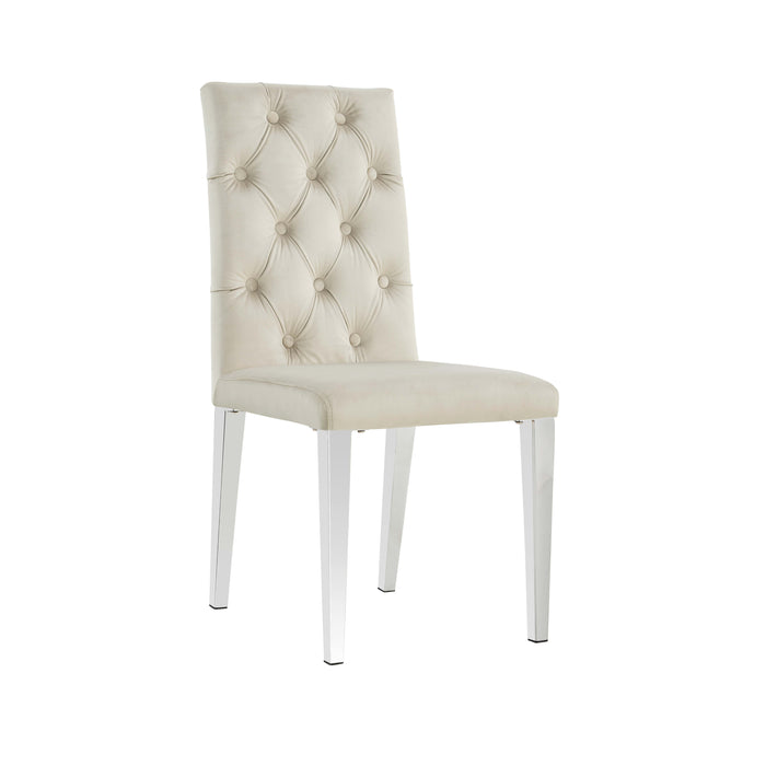 CHAISE NEW NEVADA CAPITONNEE CHROME BEIGE - image 1