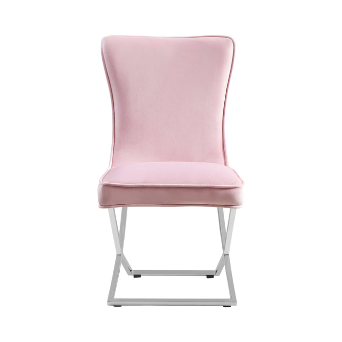 CHAISE GABRIELLE CHROME VELOURS ROSE PALE - image 1