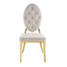 Chaise MEDAILLON capitonnées  Gold et velours beige