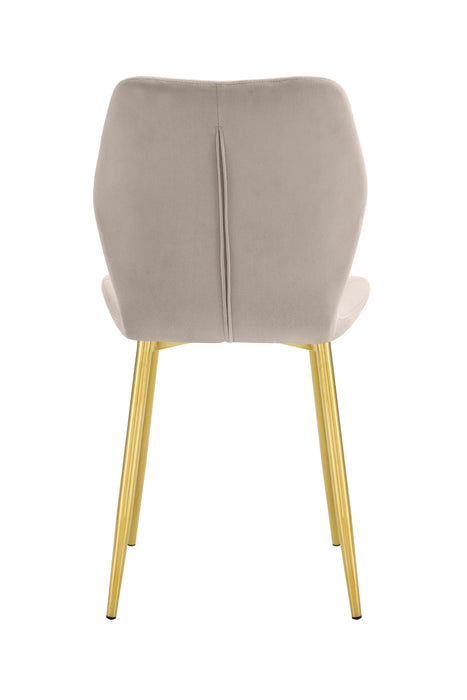 CHAISE COQUILLAGE VELOURS TAUPE PIED GOLD - image 3
