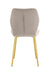 CHAISE COQUILLAGE VELOURS TAUPE PIED GOLD - image 3