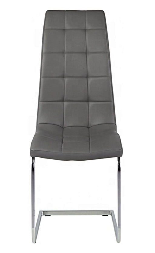 Chaise BELLA simili cuir gris