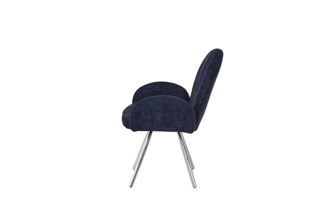 CHAISE AVEC ACCOUDOIR MIMI CHROME BLEU - image 3