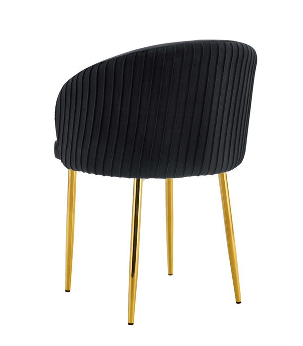 CHAISE AVEC ACCOUDOIR CARLITA NOIR PIED GOLD - image 2