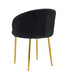 CHAISE AVEC ACCOUDOIR CARLITA NOIR PIED GOLD - image 2