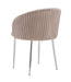 CHAISE AVEC ACCOUDOIR CARLITA MOKA PIED CHROME - image 2