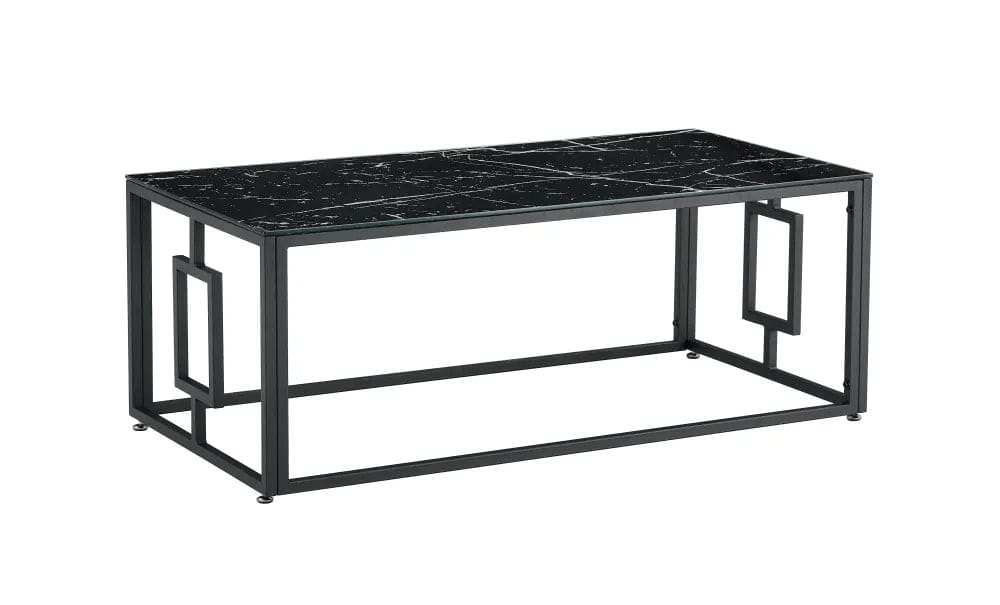 Table basse SOPHIE pieds en métal noir 120 cm - image 1