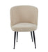 CHAISE SACHA PIEDS METAL NOIR ASSISE MOKA TISSU EFFET LIN - image 1