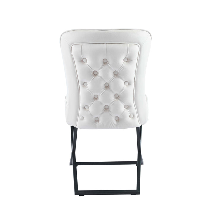 CHAISE GABRIELLE METAL NOIR VELOURS ECRU - image 3