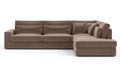 CANAPE LE BRISTOLA ANGLE DROIT VELOURS MOKA 315X230cm - image 1