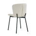 CHAISE HAILEY PIED METAL NOIR ASSISE ECRU - image 2