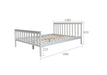 LIT BATNA EN BOIS BLANC 140x190cm - image 3