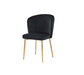 Chaise moderne DIANA gold velours noir