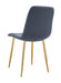 CHAISE ELISA PIED GOLD VELOURS ANTHRACITE - image 2