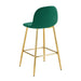 TABOURET DE BAR SCANDINAVE PIED GOLD VELOURS VERT SAPIN - image 3