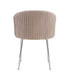 CHAISE AVEC ACCOUDOIR CARLITA MOKA PIED CHROME - image 3