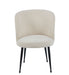 CHAISE SACHA PIEDS METAL NOIR ASSISE ECRU TISSU EFFET LIN - image 2
