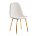 CHAISE SCANDINAVE BONNIE BEIGE MOLLETONNE DOUDOU PIEDS GOLD - image 1