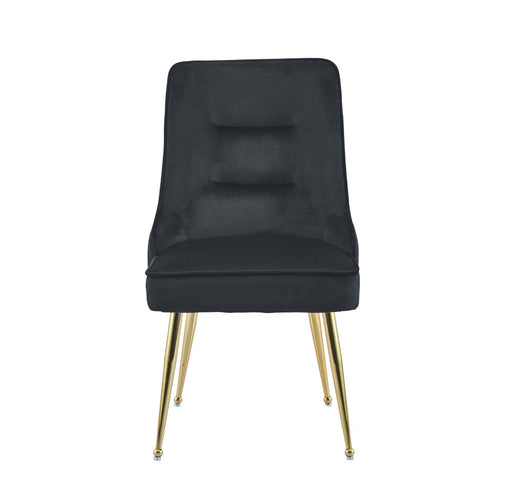 Chaise luxury ZIP en velours pieds Gold noir