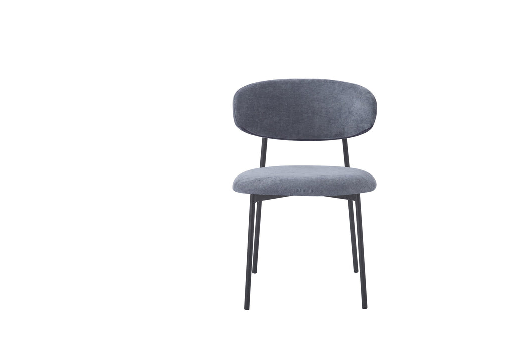 CHAISE LULU PIEDS METAL NOIR SERGE ANTHRACITE - image 1