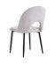 CHAISE TEDDY CHENILLE LIGHT GREY PIED METAL NOIR - image 2